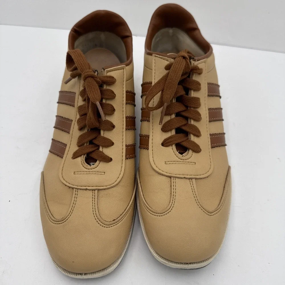 Men's VTG 70s Brown Tan Leather Sneakers Shoes Sz 7 D  Men's 8.5 Women's Bowling